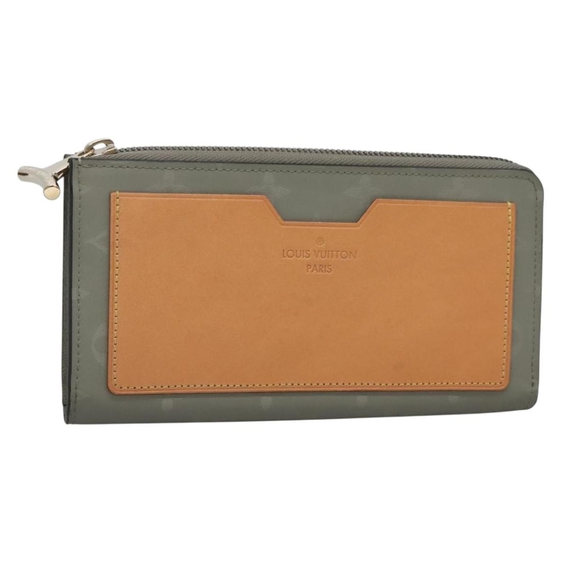 Gray Cosmos Wallet by Louis Vuitton for Women: Gray Cosmos Wallet by Louis Vuitton for Women This pre-owned Louis Vuitton Cosmos wallet features a gray color and is designed for women. It is in good condition with minor signs of use, including som