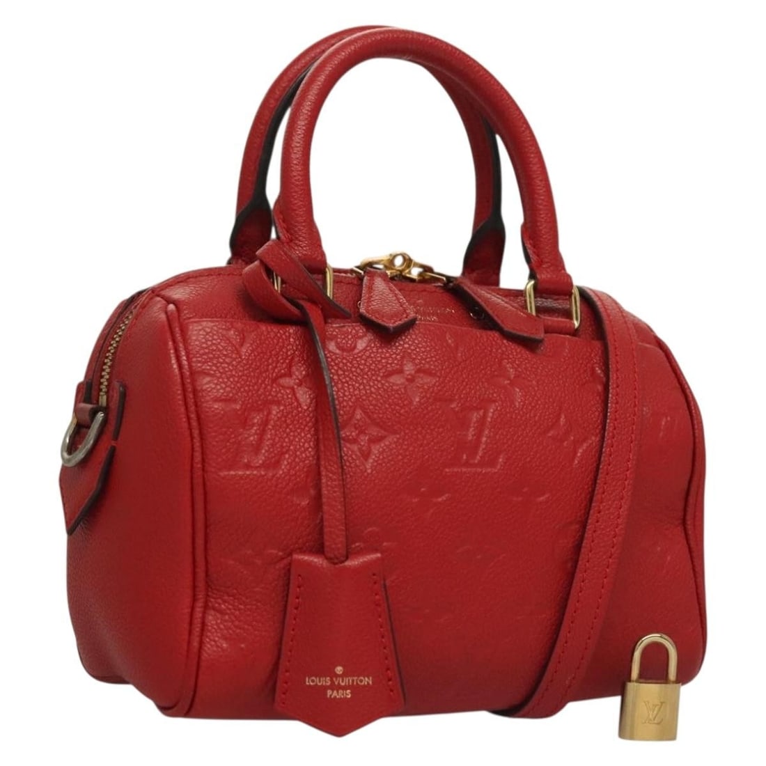 Louis Vuitton Speedy Bandouliere NM Red Designer Shoulder Handbag (1 of 1)