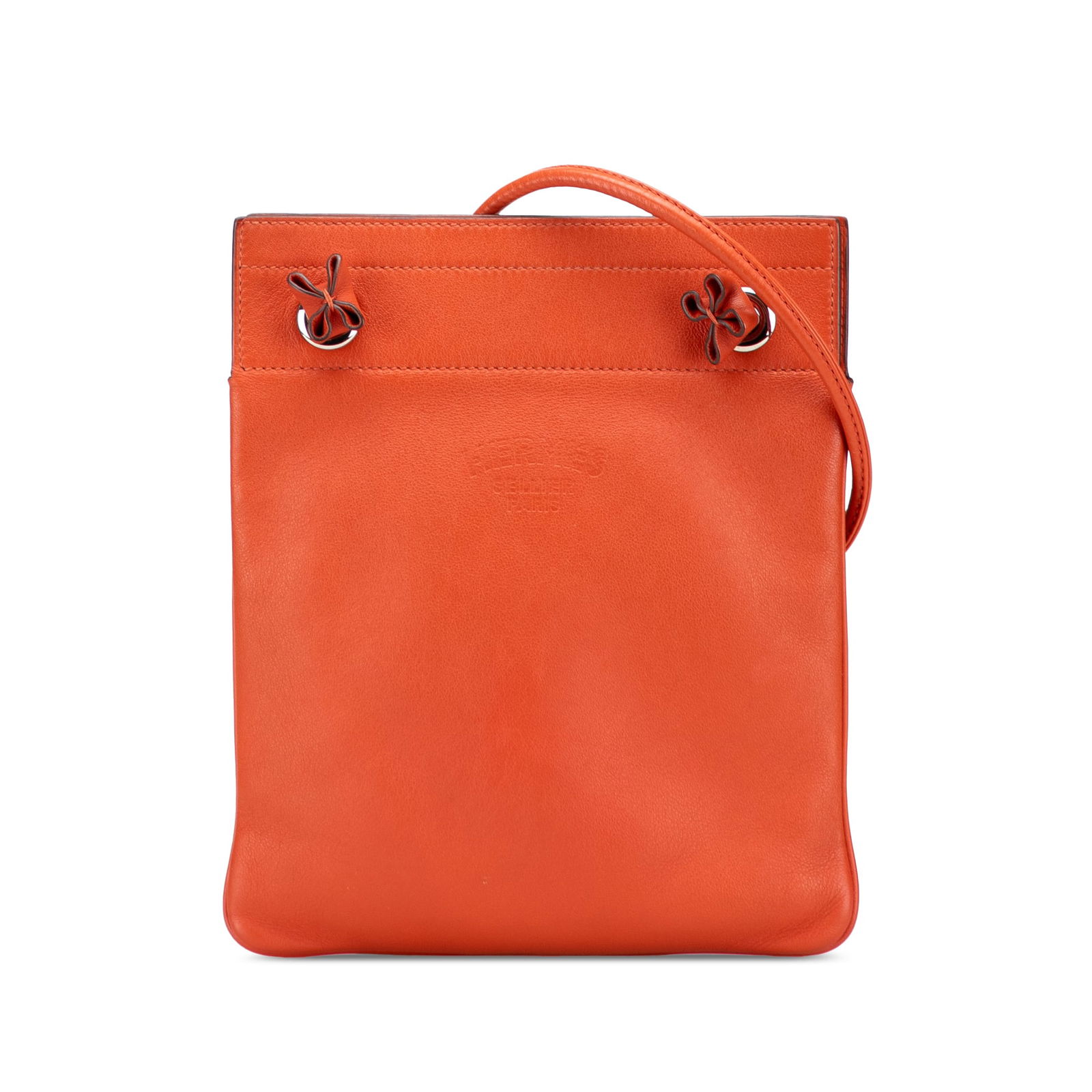 Hermes Mini Swift Aline Bag in Orange Leather with Rolled Strap (1 of 10)
