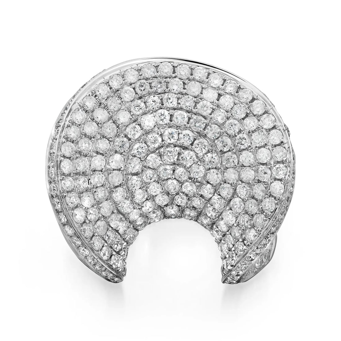 Rachel Koen 14K White Gold 2.32CT Pave Round Diamond Cocktail Ring Size 7.5: Rachel Koen 14K White Gold 2.32CT Pave Round Diamond Cocktail Ring Size 7.5 This stunning cocktail ring showcases a total of 2.32 carats of pave set round cut diamonds, crafted in luxurious 14K white