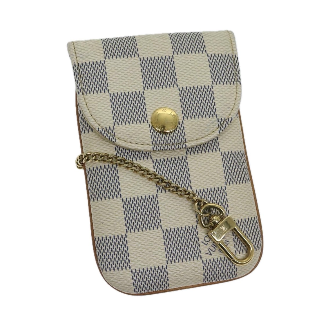 LOUIS VUITTON Damier Azur Cell Phone Case N60026 Auth: LOUIS VUITTON Damier Azur Cell Phone Case N60026 Auth This authentic LOUIS VUITTON Damier Azur Etui Telephone MM Cell Phone Case combines elegance and practicality. Crafted from durable Damier Azur ca