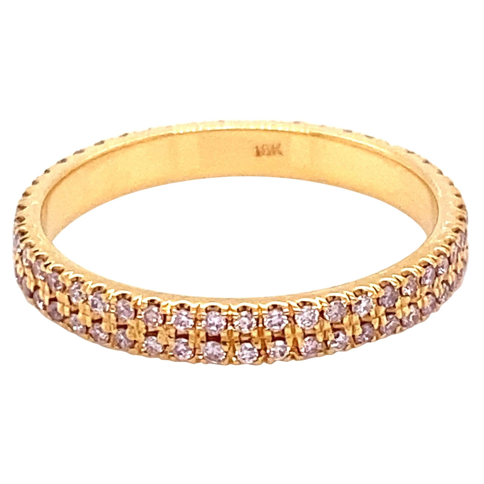 0.38ct Fancy Pink Diamond Eternity Band 18k Rose Gold (1 of 4)