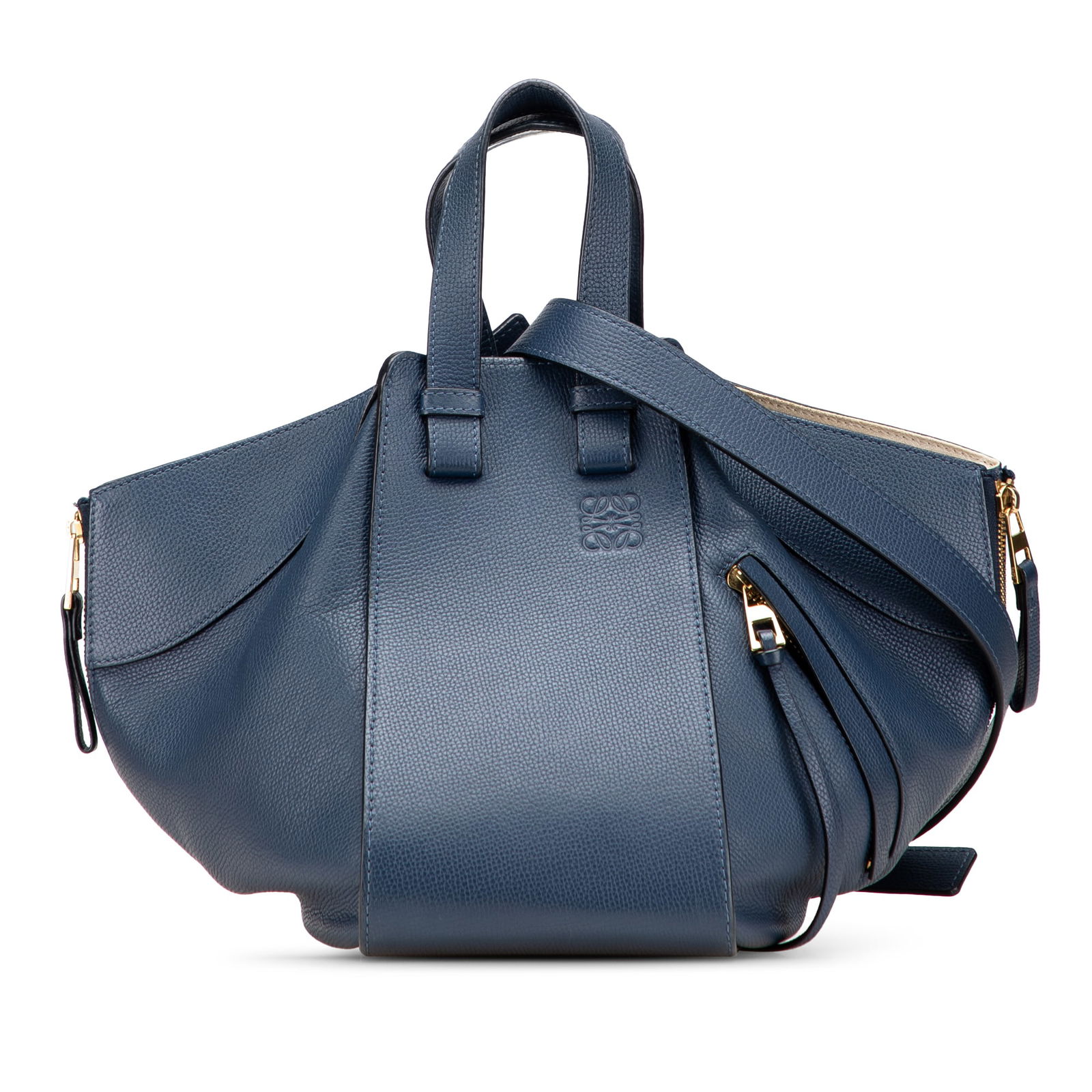 LOEWE Small Leather Hammock Satchel Blue Leather Bag (1 of 12)