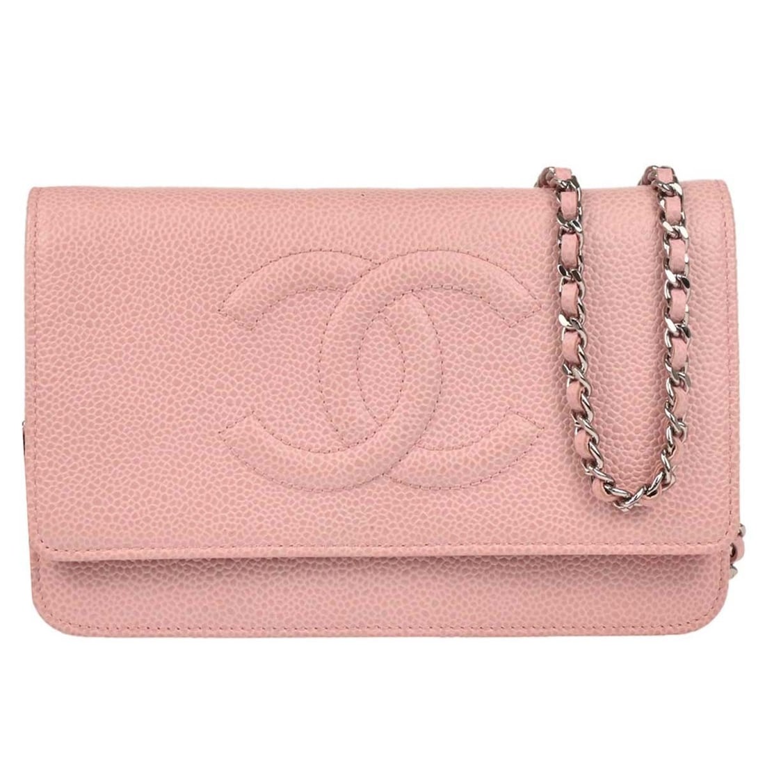 Chanel Pink Leather Timeless WOC Wallet On Chain (1 of 11)