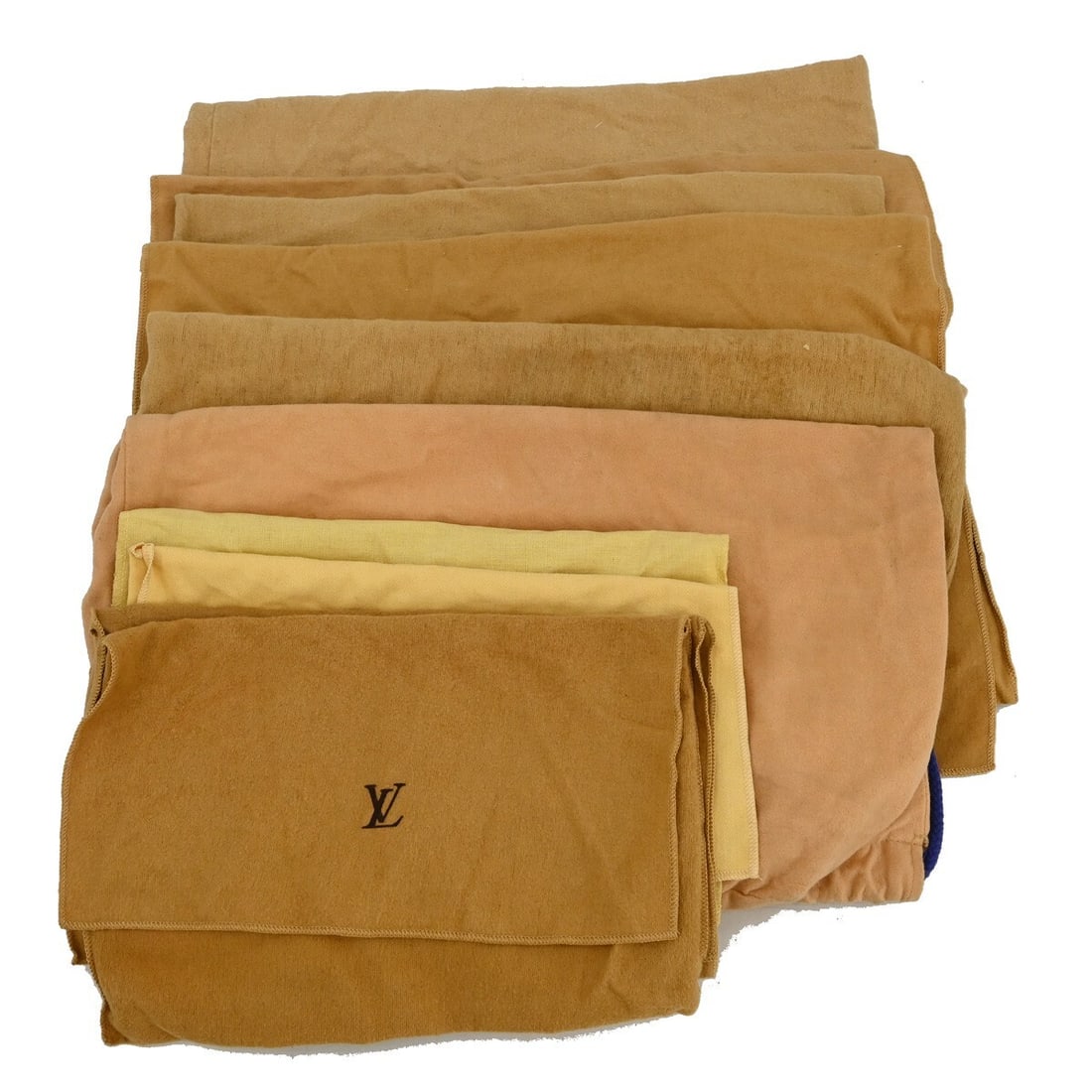 Set of 10 Authentic Louis Vuitton Cotton Dust Bags Brown: Set of 10 Authentic Louis Vuitton Cotton Dust Bags Brown This set of 10 authentic Louis Vuitton dust bags is crafted from 100% cotton and features a stylish brown color. Designed to protect your luxur
