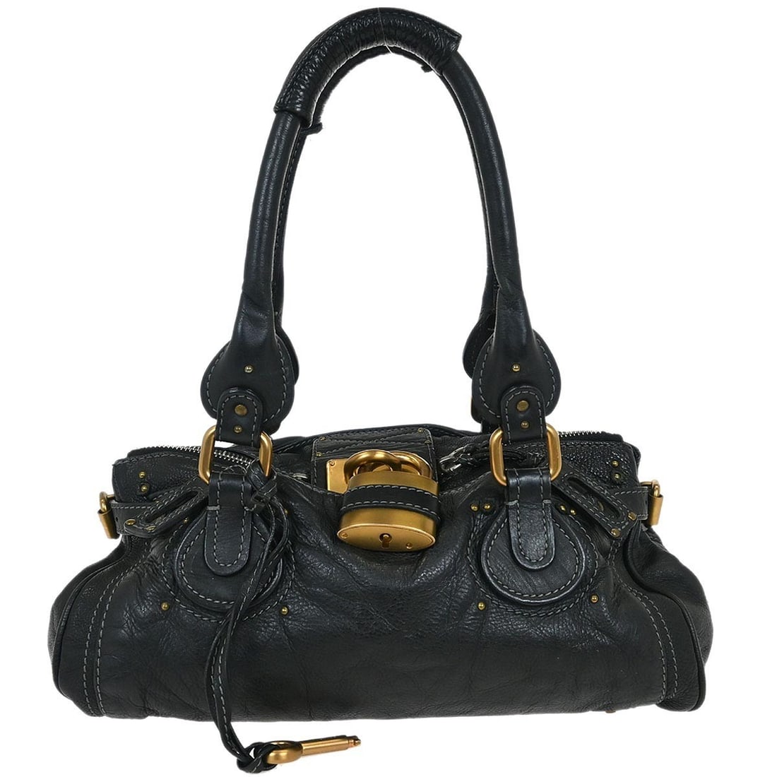 Chloe Paddington Black Medium Handbag with Gold Silver Hardware (1 of 10)