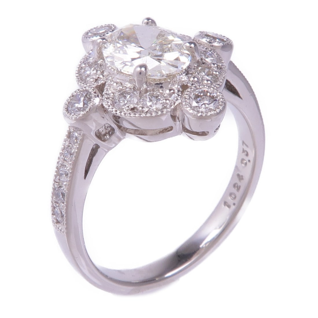 JEWELRY Diamond Ring in PT900 Platinum Size 6.5 (1 of 9)