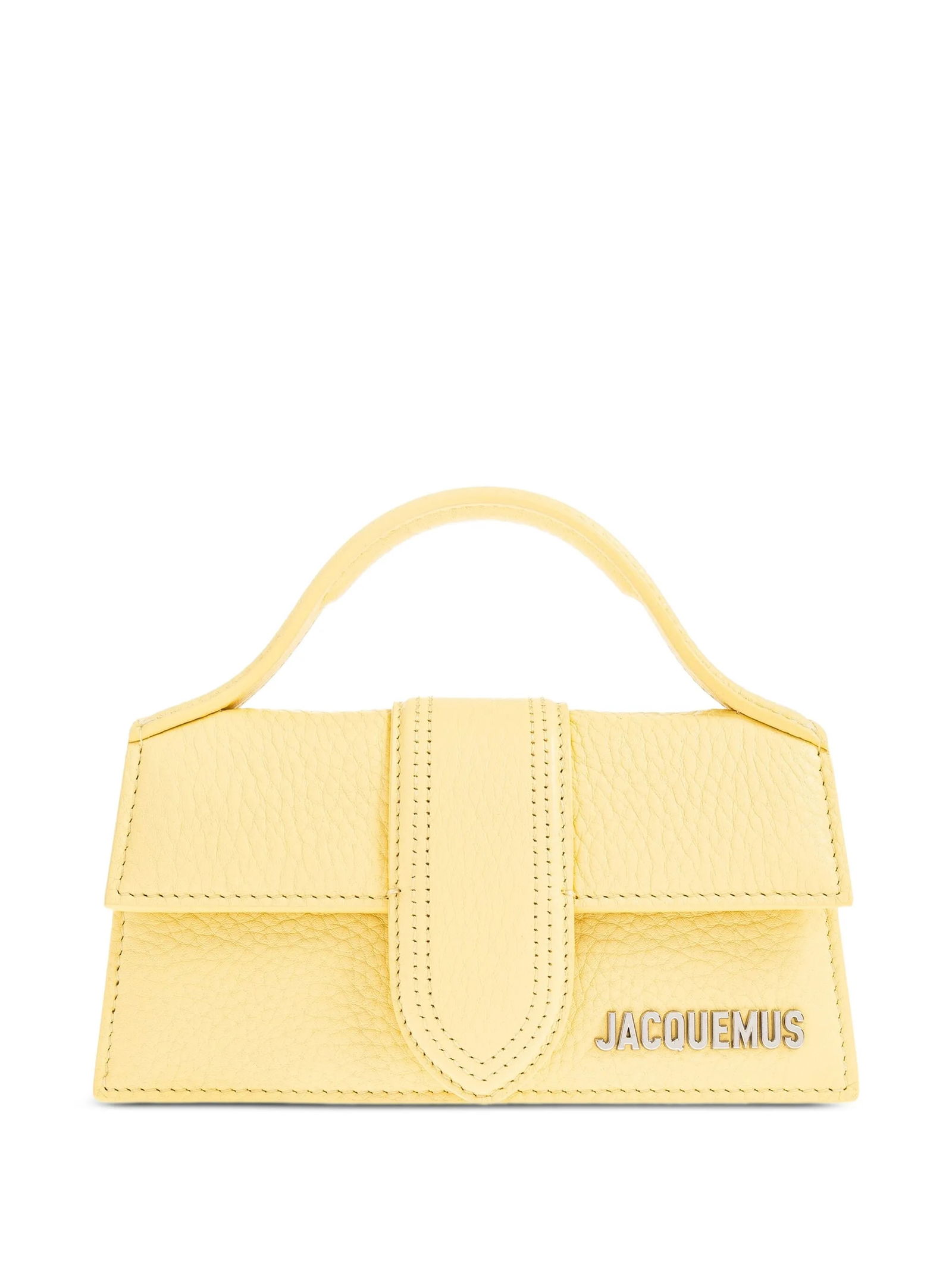 Yellow Jacquemus Le Bambinou Women's Flap Shoulder Handbag: Yellow Jacquemus Le Bambinou Women's Flap Shoulder Handbag This Jacquemus Le Bambinou Flap Shoulder Bag is in pristine, un-used condition with no signs of wear or odor. Designed for women, it features