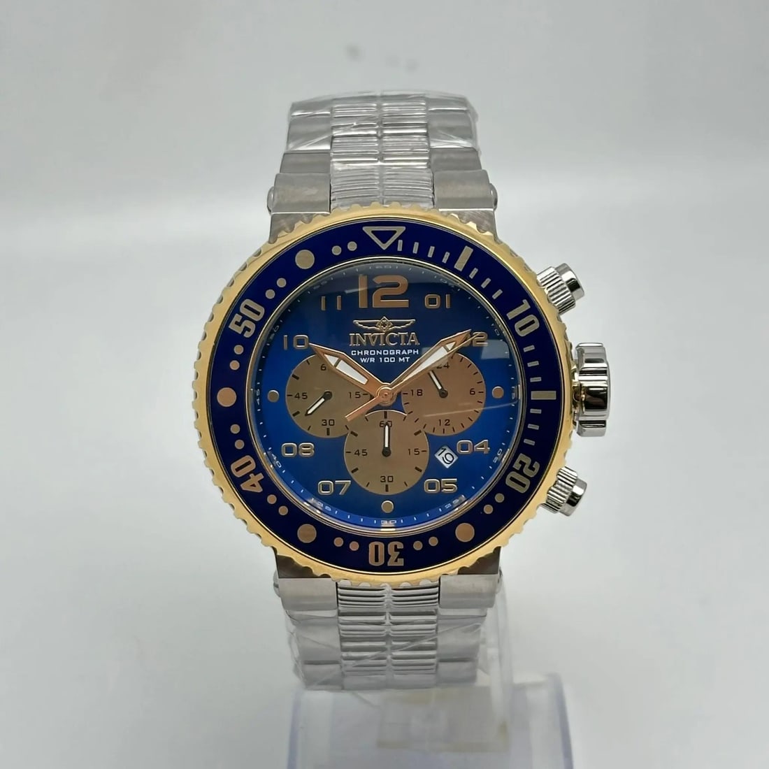 Invicta Pro Diver 52mm Gold-Tone Blue Dial Quartz Men's Watch 29760 (1 of 7)