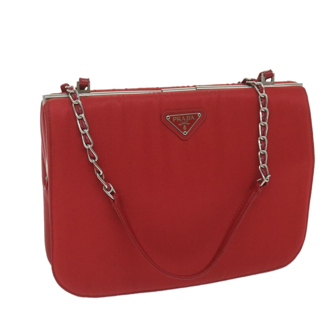 Red Prada Shoulder Bag with Chain Strap (1 of 1)