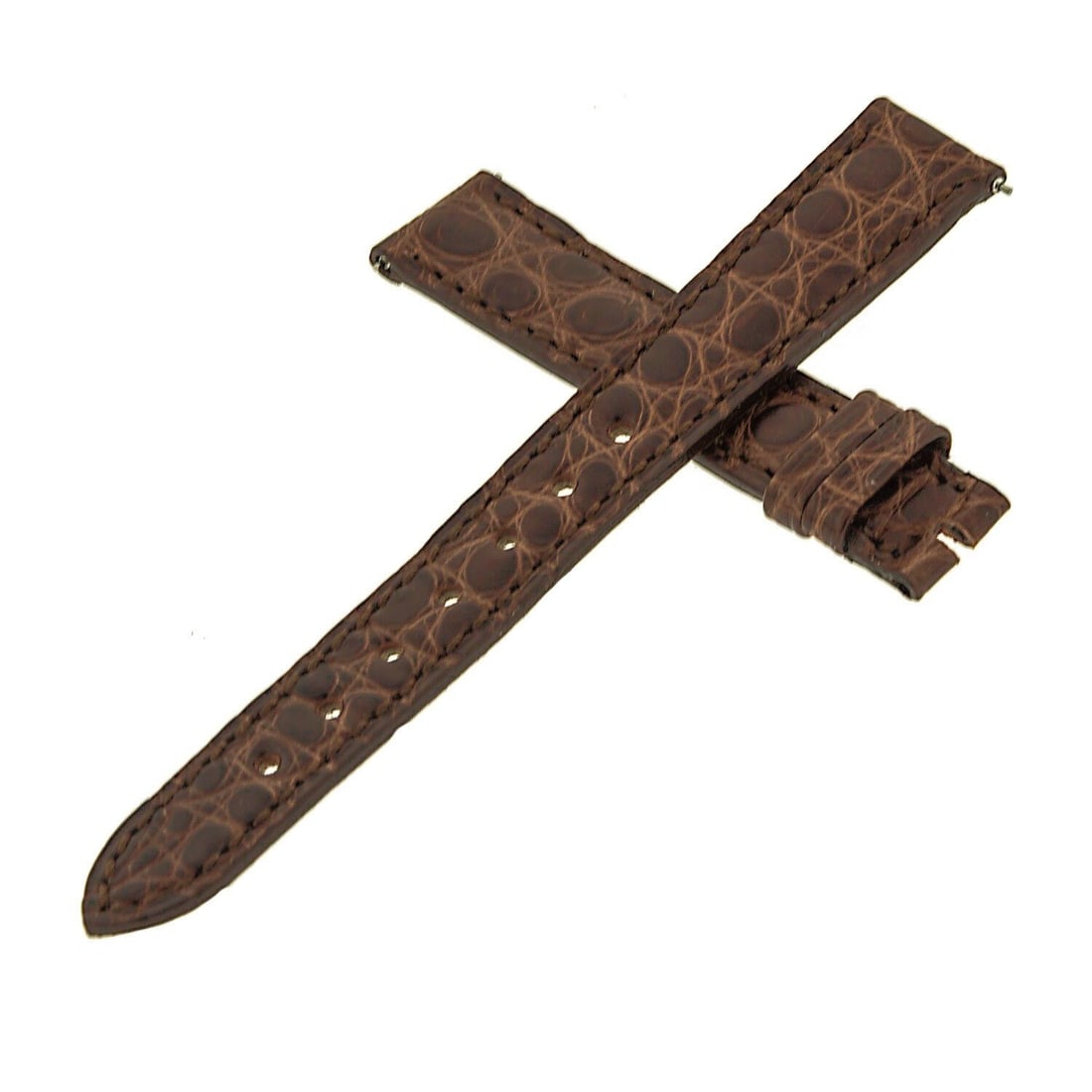 Franck Muller Genuine Brown Alligator Leather Watch Band 14-12mm: Franck Muller Genuine Brown Alligator Leather Watch Band 14-12mm Enhance your timepiece with this genuine brown alligator leather watch band by Franck Muller. Designed for style and comfort, this wris