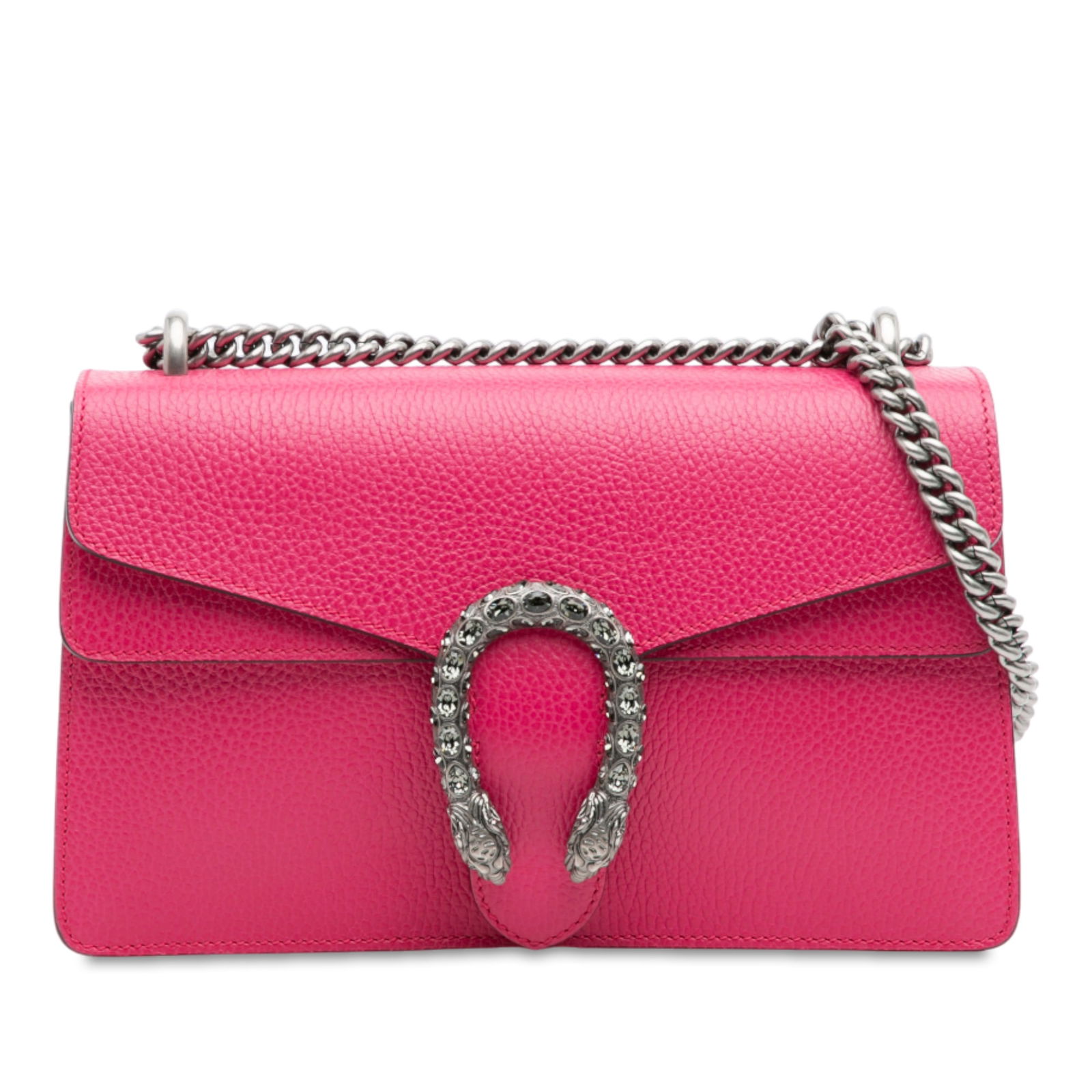 Gucci Pink Small Leather Dionysus Shoulder Bag with Chain Strap (1 of 8)
