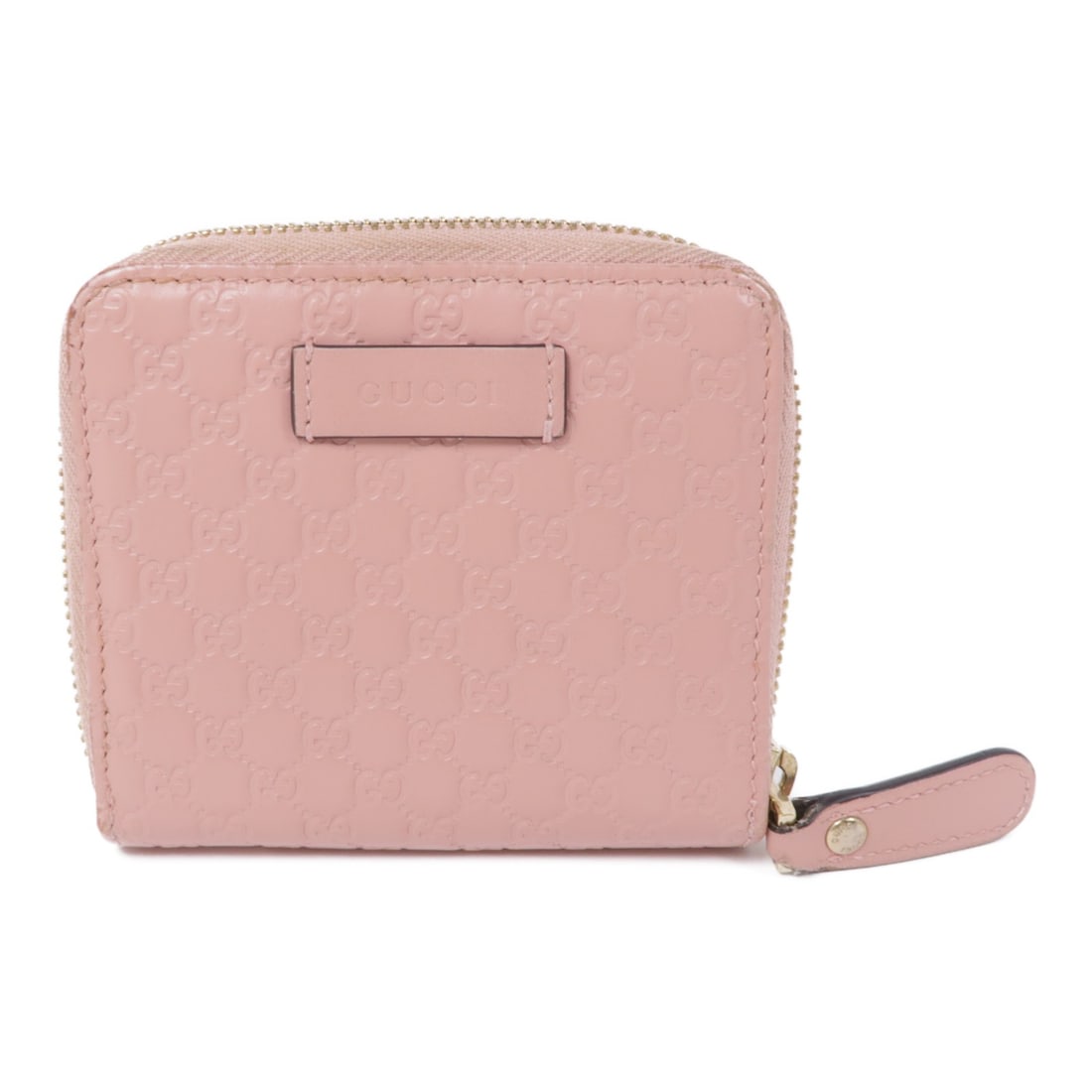 GUCCI Pink Calfskin Leather Bi-fold Wallet GHW Italy: GUCCI Pink Calfskin Leather Bi-fold Wallet GHW Italy This exquisite GUCCI bi-fold wallet is crafted from premium calfskin leather in a beautiful pink hue. Designed for style and functionality, it feat