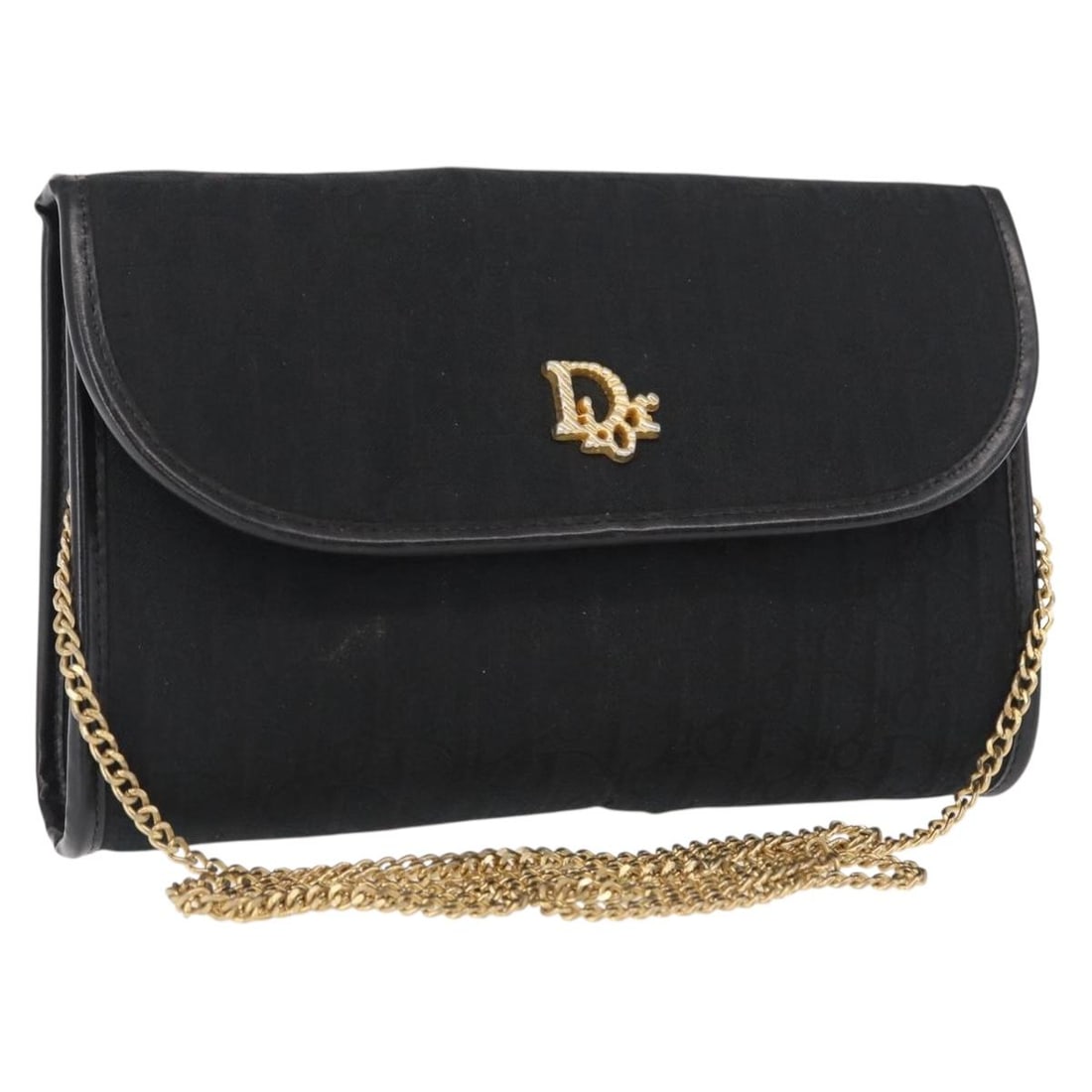 Vintage Dior Black Trotter Pattern Shoulder Bag (1 of 1)