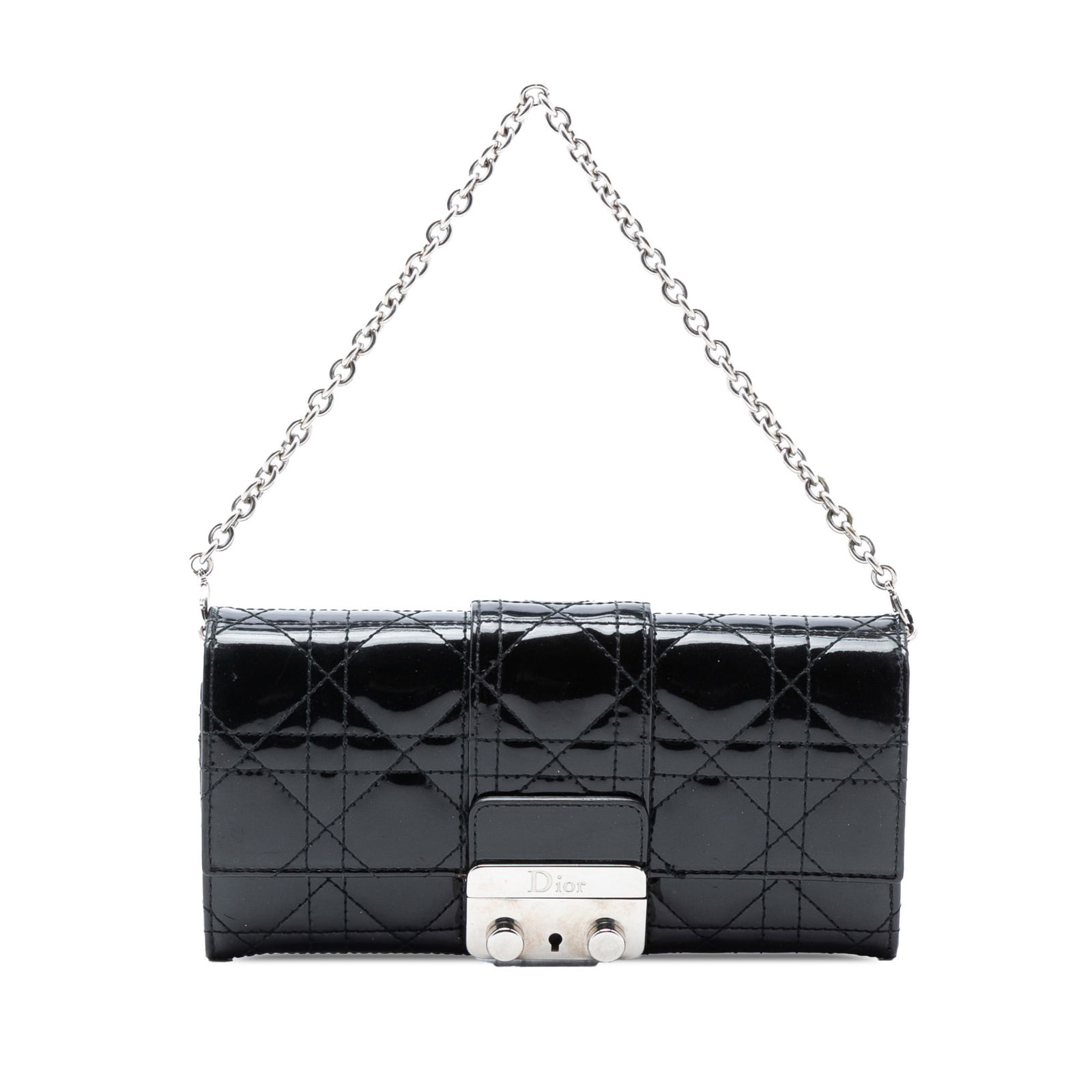 Dior Miss Dior Promenade Black Patent Cannage Leather Crossbody Bag (1 of 7)