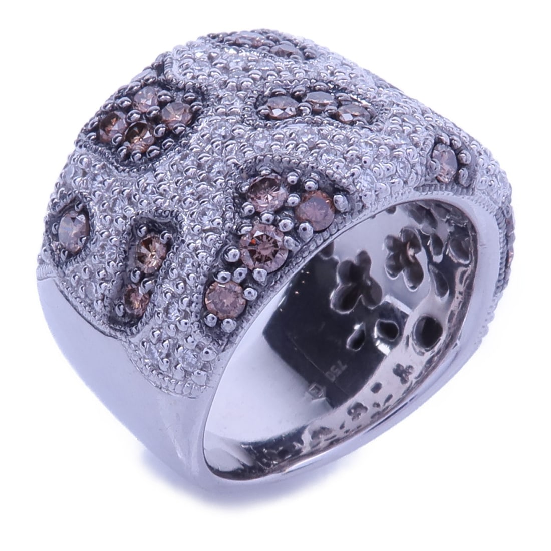 JEWELRY 18K White Gold Diamond Ring Size 5 (1 of 9)