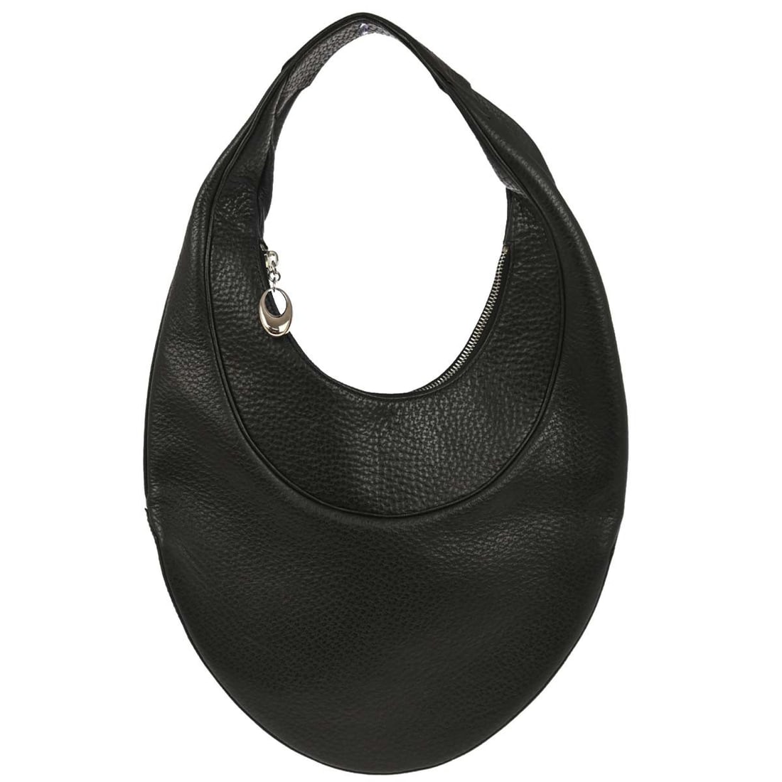 Bvlgari Paegei Black Leather Medium Hobo Shoulder Bag (1 of 10)