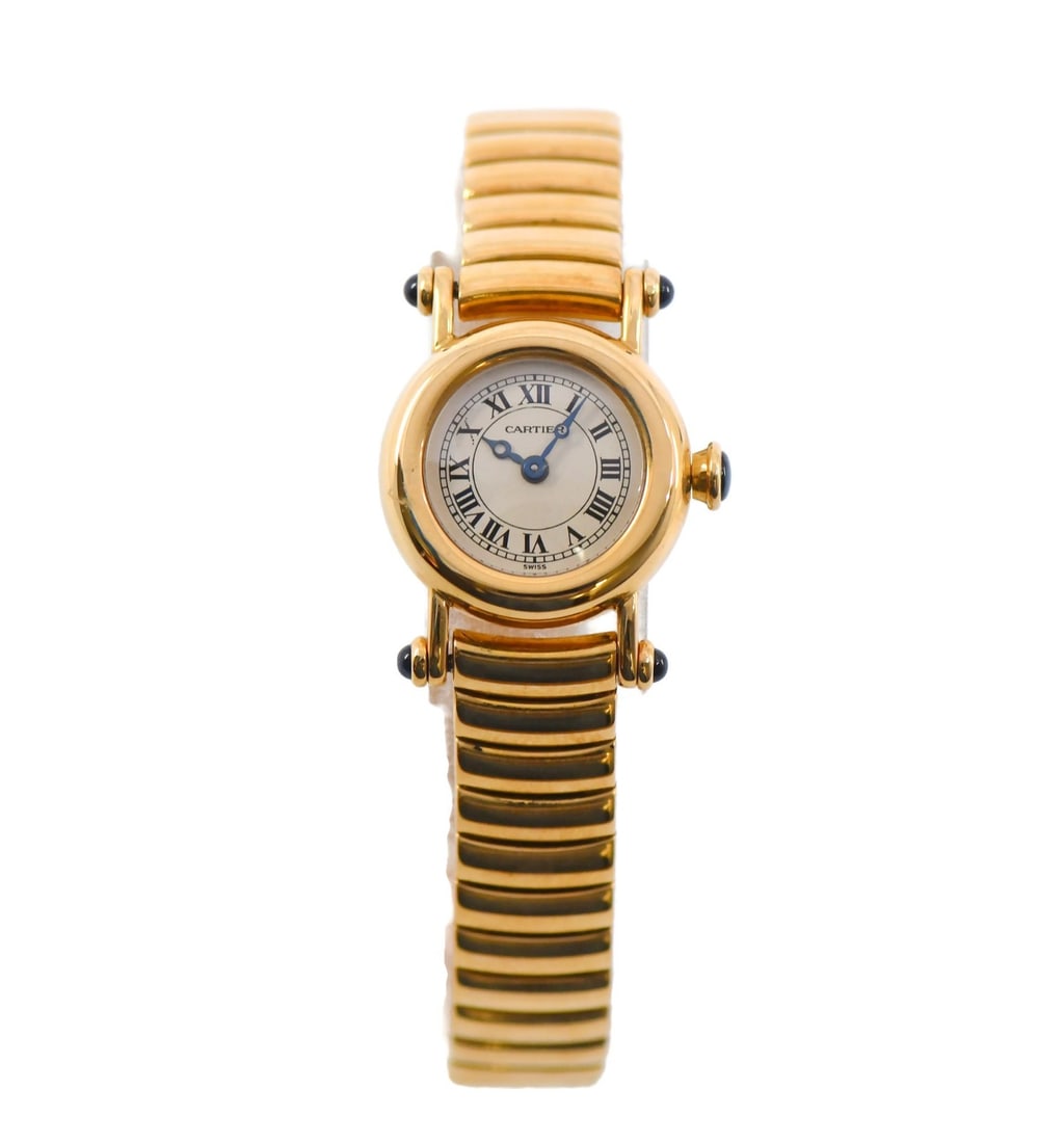 Cartier Mini Diabolo 18K Yellow Gold Quartz Watch W15115M1 with Box and Papers (1 of 5)