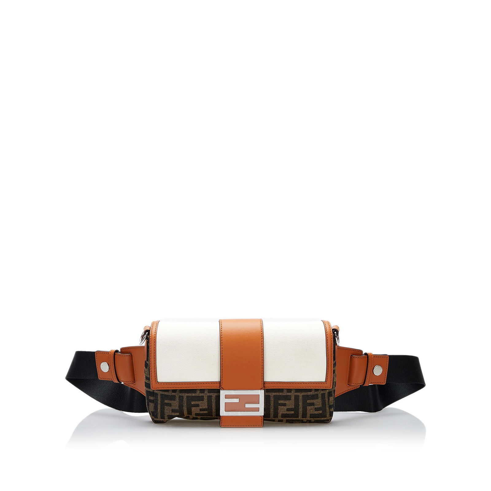 Fendi Zucca Convertible Leather Belt Bag Brown Fabric Italy: Fendi Zucca Convertible Leather Belt Bag Brown Fabric Italy Introducing the Fendi Zucca Convertible Leather Belt Bag, a stylish and practical accessory designed for versatility. This bag features a co