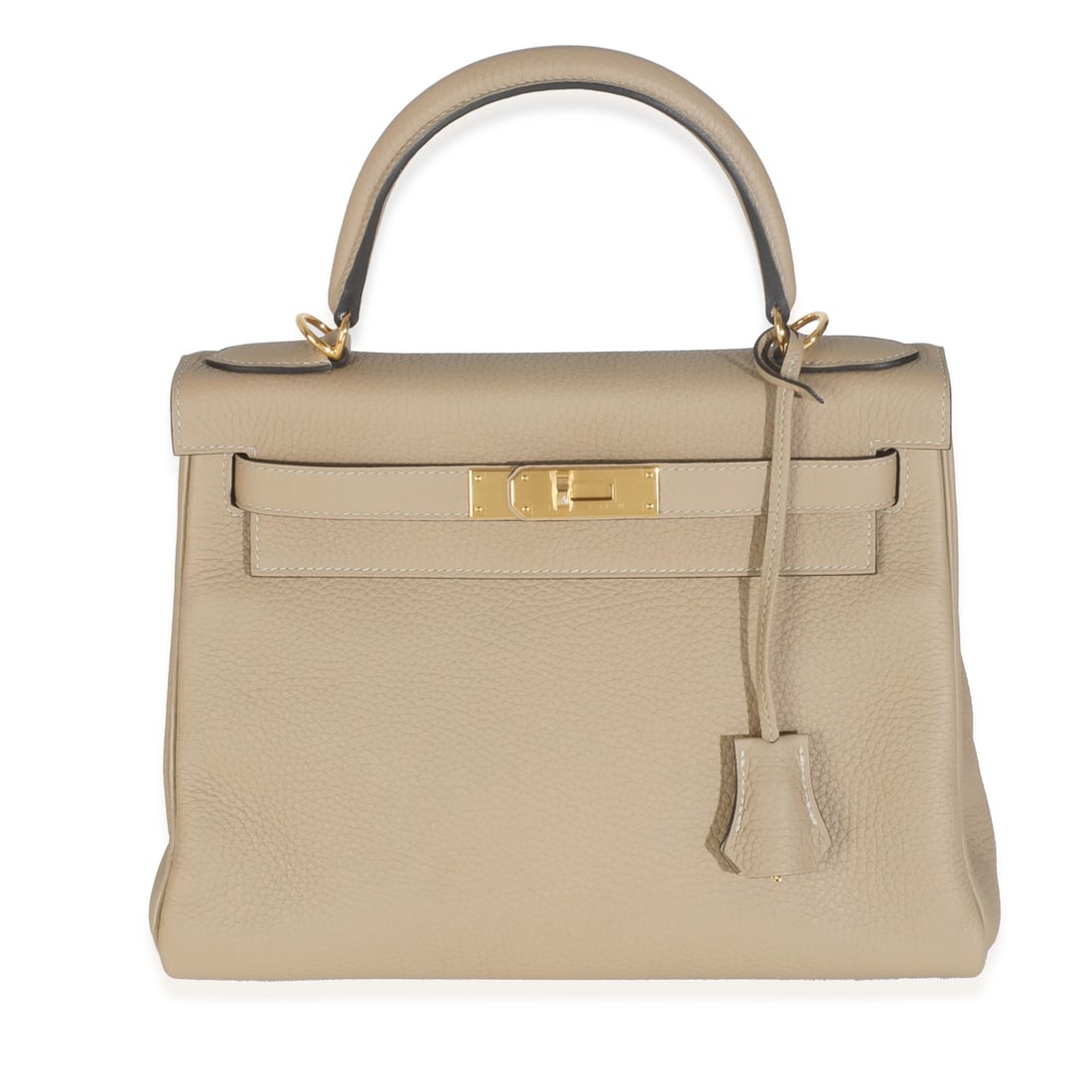 Hermes Kelly 28 Trench Clemence Handbag Gold Tone Hardware (1 of 8)