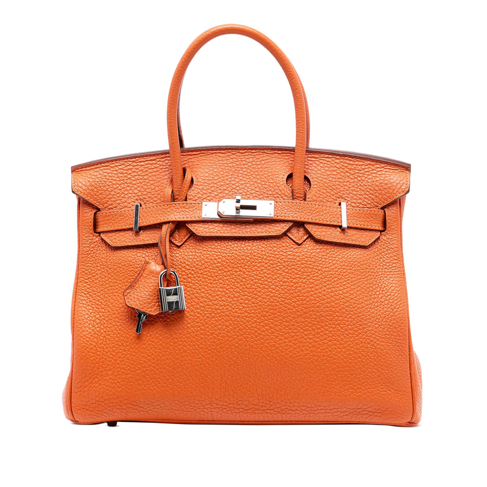 Hermes Togo Birkin Retourne 30 Orange Leather Handbag (1 of 7)