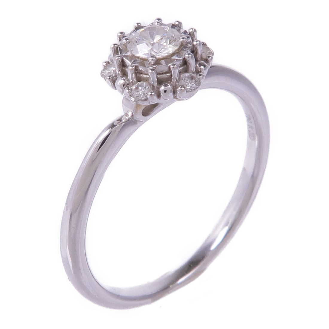 JEWELRY 18K White Gold Diamond Ring Size 5.25 (1 of 8)