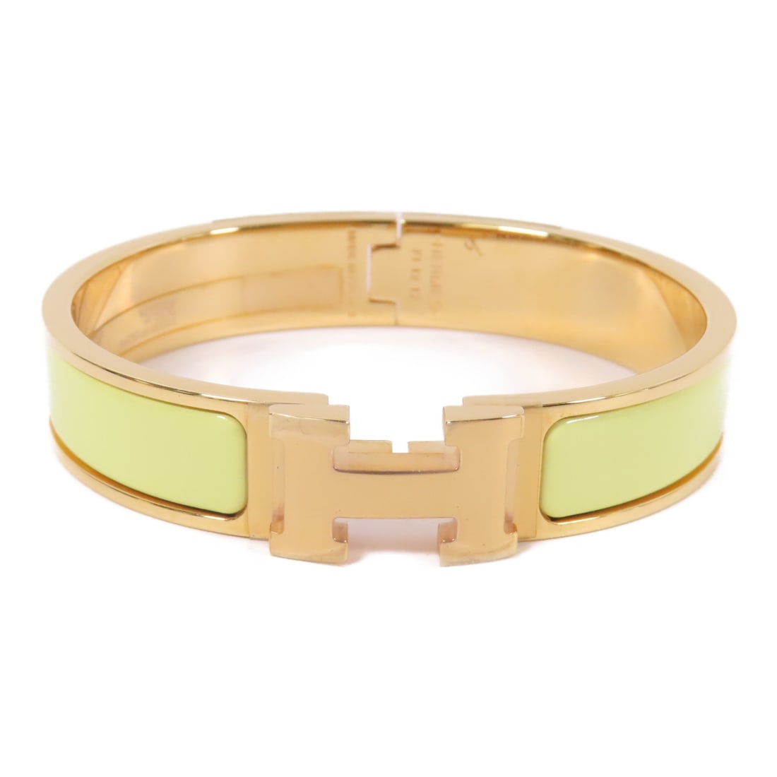 HERMES Clic H Bracelet in Yellow Poussin Elegant Design (1 of 10)