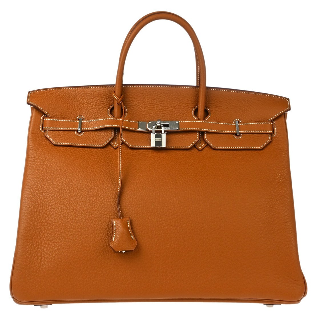 Hermes Gold Taurillon Clemence Birkin 40 Handbag with Double Handles (1 of 10)