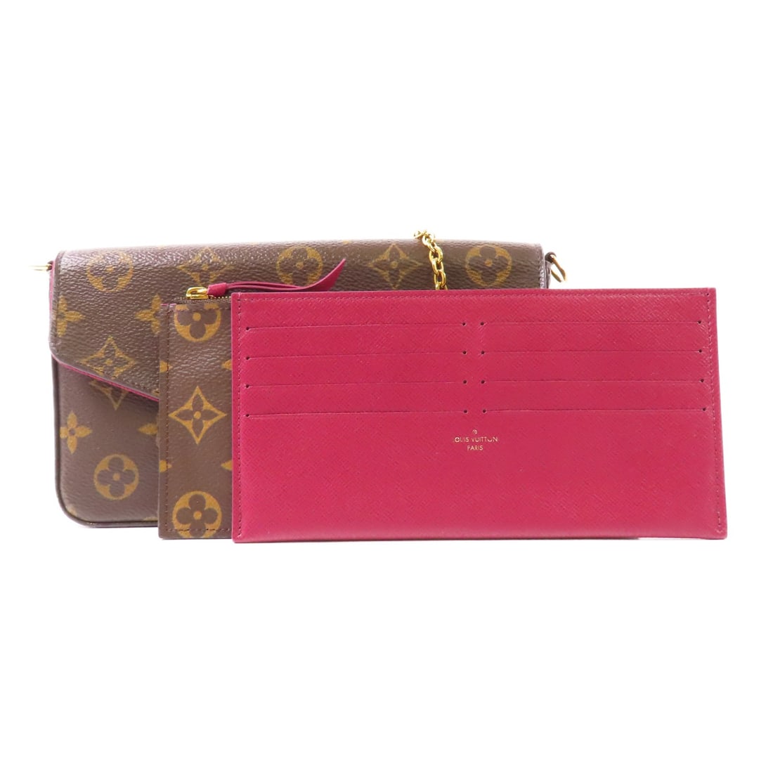 LOUIS VUITTON Pochette Felicie Chain Shoulder Bag Monogram Brown (1 of 15)