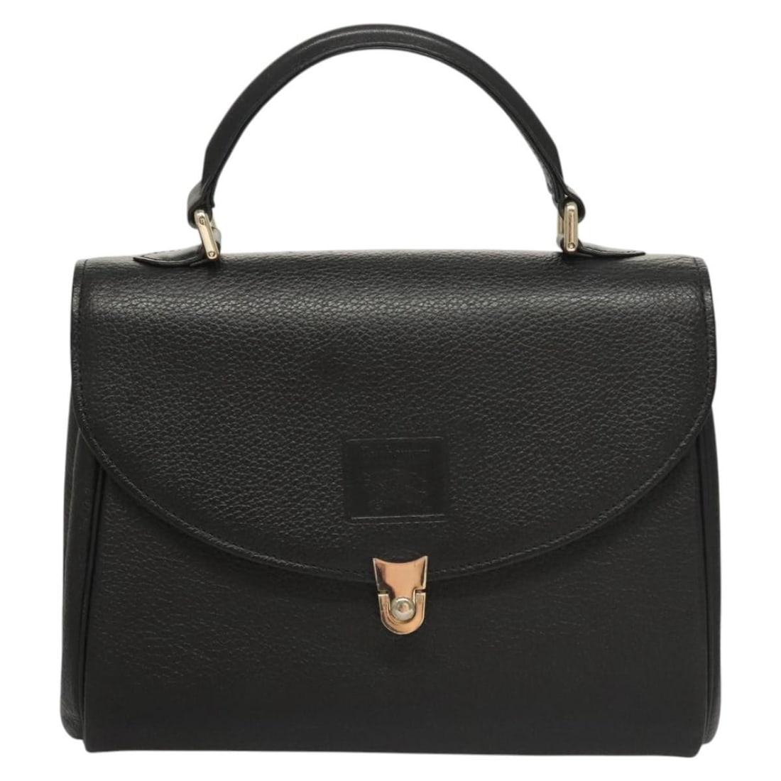 Black Vintage Burberry Women's Handbag with Metal Fittings (1 of 2)