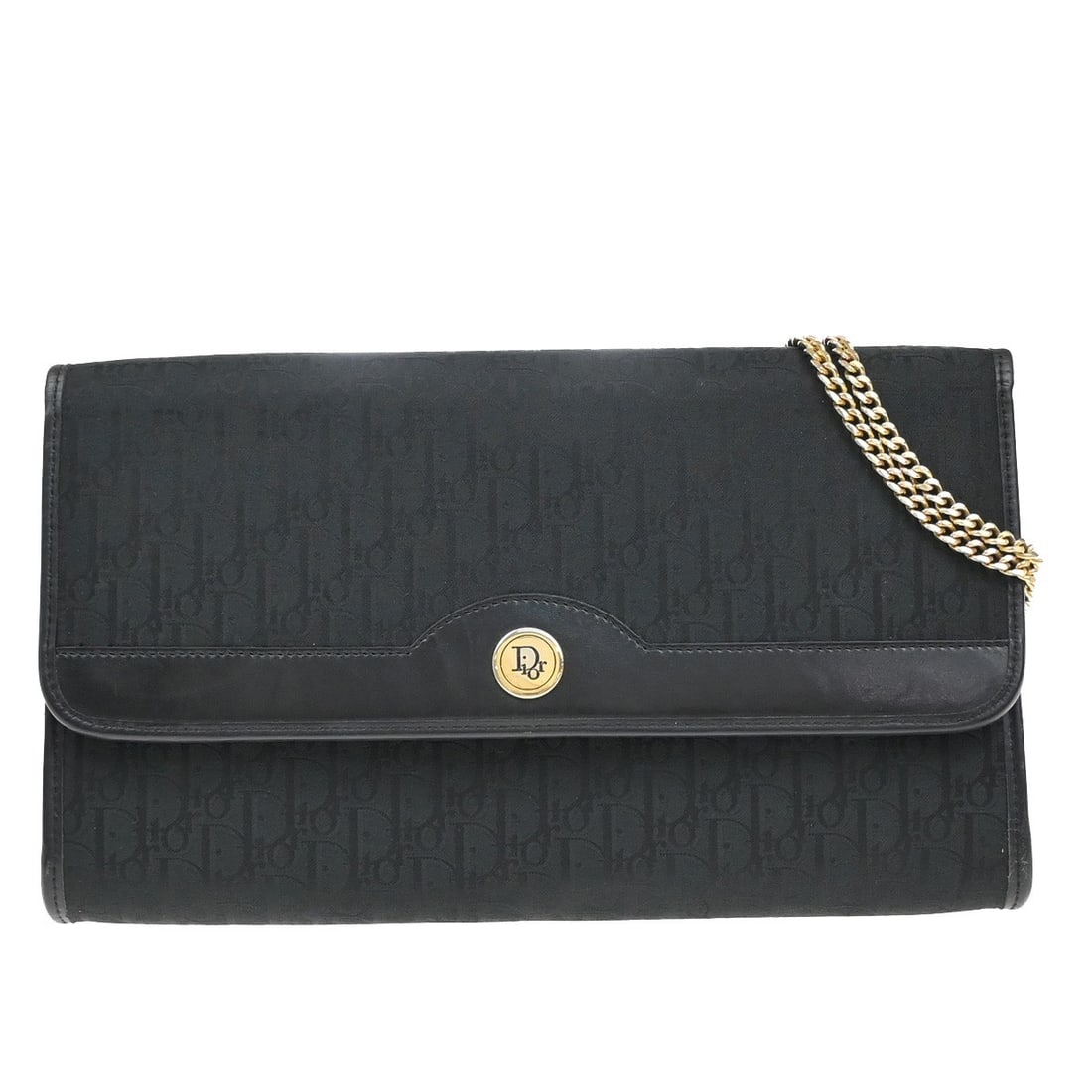 Vintage Christian Dior Black Chain Strap Flap Shoulder Bag: Vintage Christian Dior Black Chain Strap Flap Shoulder Bag This Christian Dior vintage chain flap shoulder bag features a classic black design with a flap closure and chain shoulder strap. The pre-own