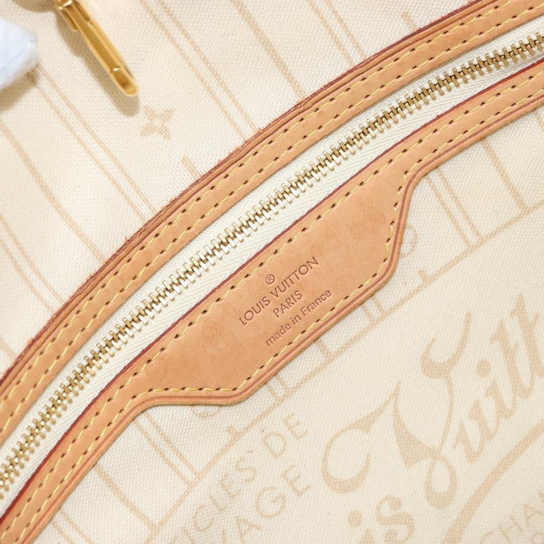 Neverfull PM Tote Bag Damier Azur Beige by Louis Vuitton (1 of 2)