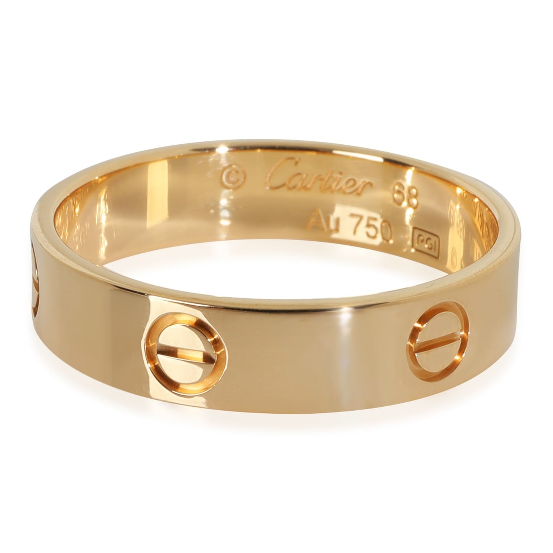 Cartier Love Collection 18k Yellow Gold Ring with Certificate Size 12.25: Cartier Love Collection 18k Yellow Gold Ring with Certificate Size 12.25 This Cartier Love ring is crafted from 18k yellow gold and is part of the iconic Love collection. Designed for men, it features