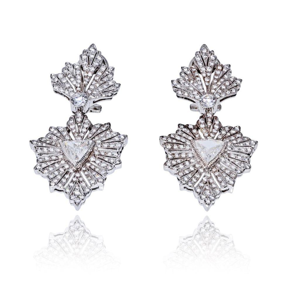 Chandelier Style Buccellati Earrings in 18K White Gold (1 of 6)