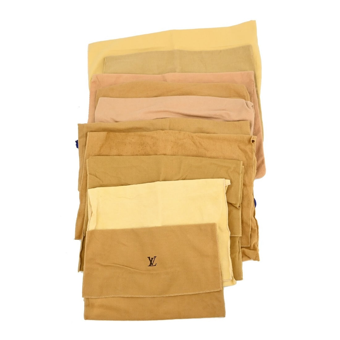 Louis Vuitton 10 Piece Dust Bag Set Brown Beige 100% Cotton: Louis Vuitton 10 Piece Dust Bag Set Brown Beige 100% Cotton This set of 10 Louis Vuitton dust bags is designed to protect your favorite items. Made from 100% cotton, these bags come in a classic brown