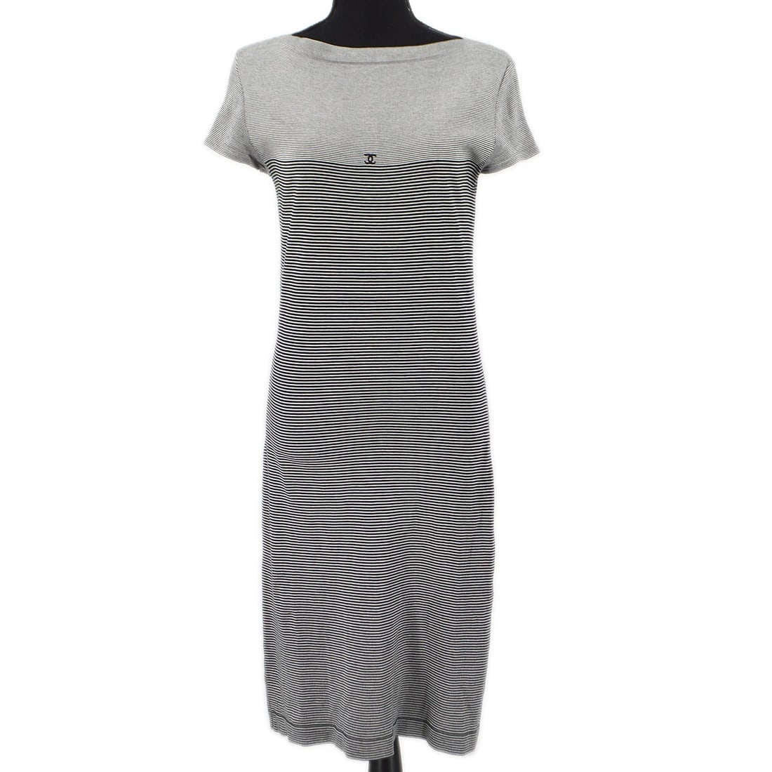 Chanel Gray Casual Dress Size 38 Short Sleeve Round Neck (1 of 9)
