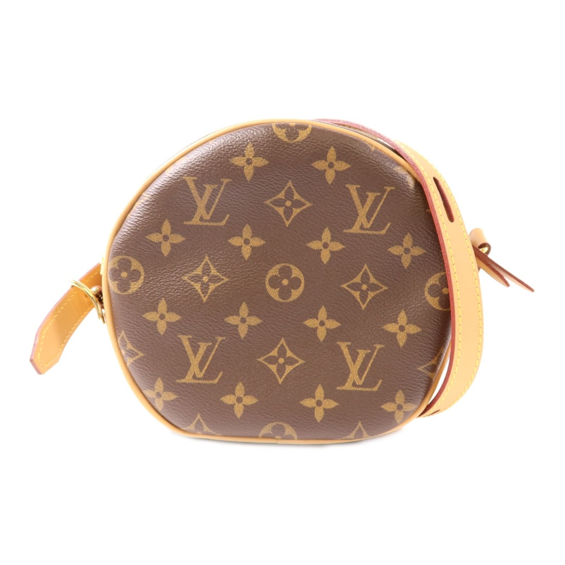 LOUIS VUITTON Boite Chapeau Souple PM Shoulder Bag Monogram Brown GHW: LOUIS VUITTON Boite Chapeau Souple PM Shoulder Bag Monogram Brown GHW The LOUIS VUITTON Boite Chapeau Souple PM Shoulder Bag is a stylish accessory crafted from high-quality PVC coated canvas in a cla