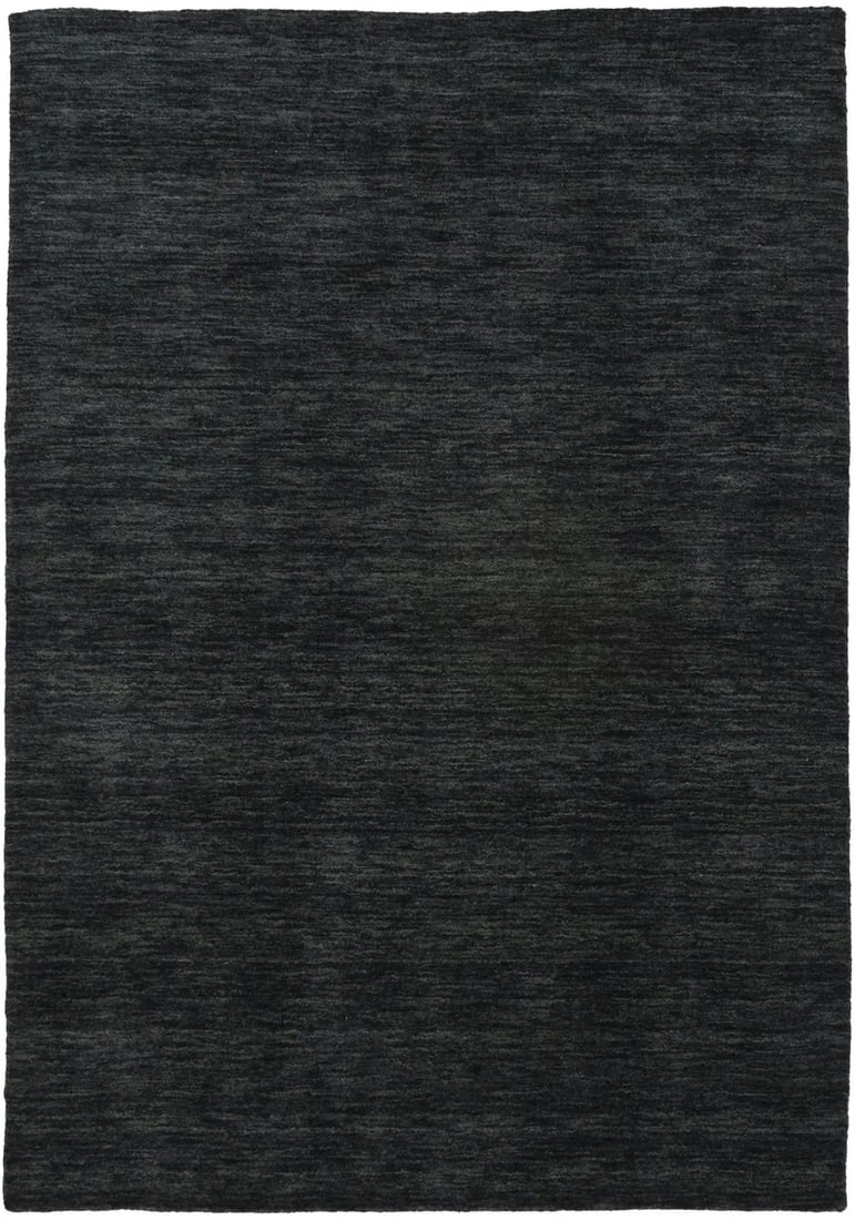 Charcoal Hand-Loomed 4x6 Gabbeh Wool Rug Modern Design: Charcoal Hand-Loomed 4x6 Gabbeh Wool Rug Modern Design Enhance your living space with this Charcoal Solid Hand-Loomed Gabbeh Wool Rug. Measuring 4'1" x 5'10", this stylish area rug is crafted from hig