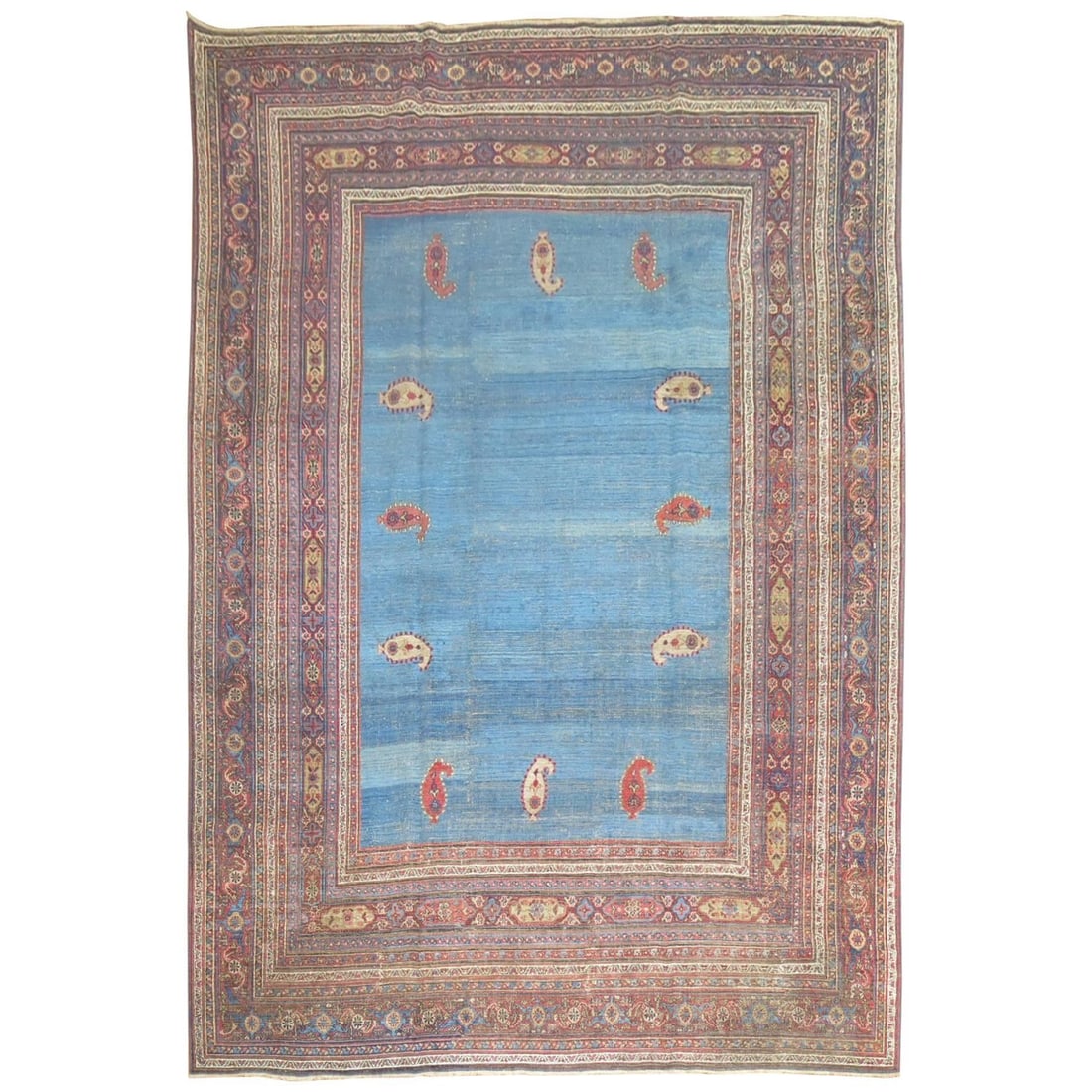 Antique Persian Doroksh Carpet Hand-Woven Wool Bohemian Design 97x134: Antique Persian Doroksh Carpet Hand-Woven Wool Bohemian Design 97x134 This exquisite Antique Persian Doroksh Carpet is a stunning addition to any home decor. Hand-woven from high-quality wool, this ca