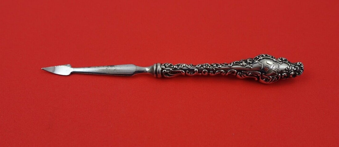 Durgin Watteau Sterling Silver Nut Pick 5 1/4" Monogrammed (1 of 2)