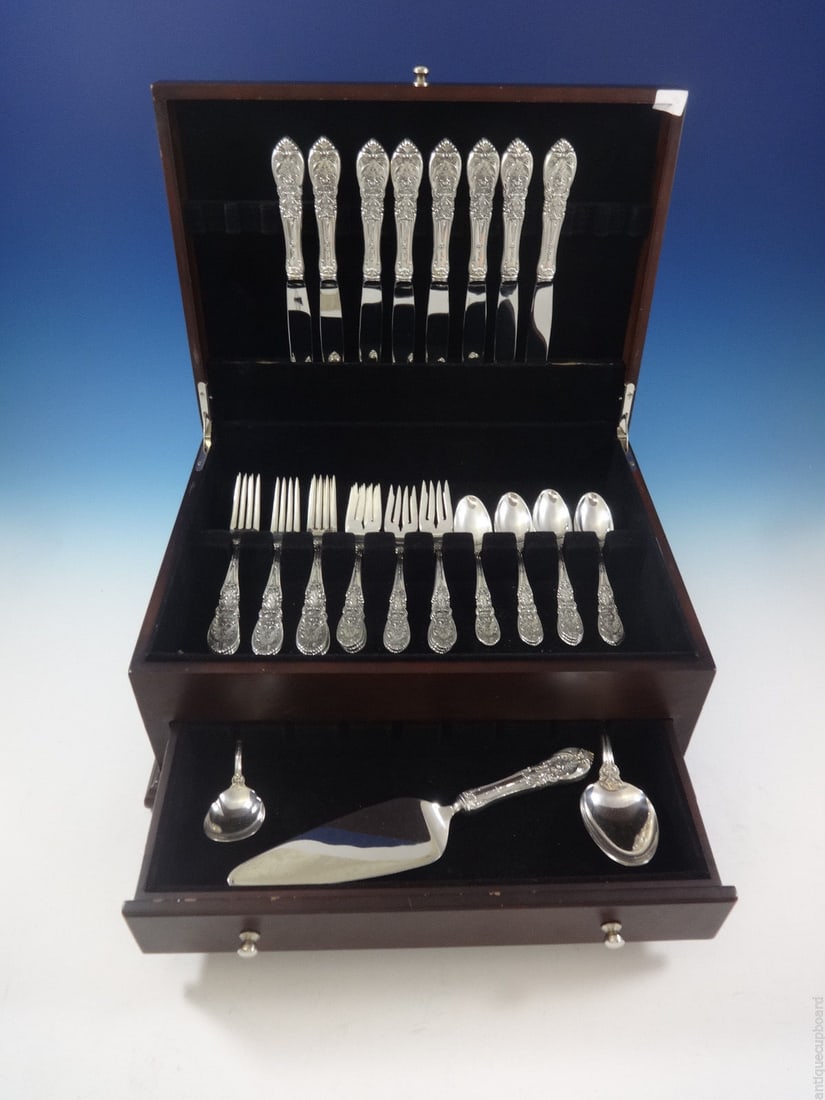 International Silver Richelieu Sterling Silver Flatware Set for 8 with 36 Pieces and Storage Chest (1 of 8)
