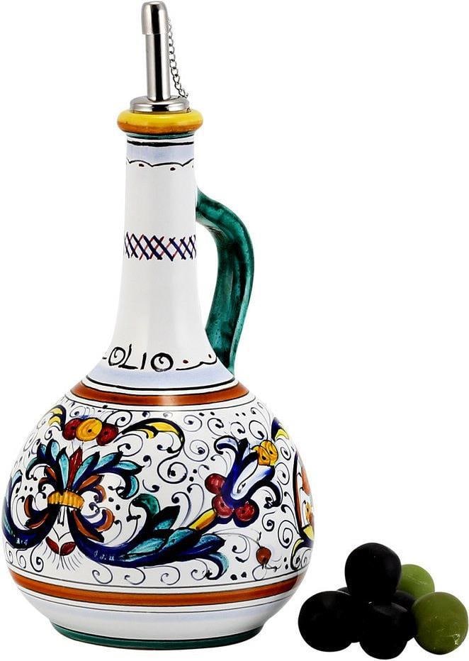 Deluxe Ricco Deruta Tuscan Olive Oil Dispenser Ceramic 10.5 Inches (1 of 5)