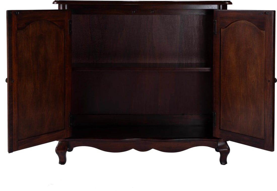 Butler Leyden Cabinet Dark Cherry Wood English Traditional Style (1 of 5)