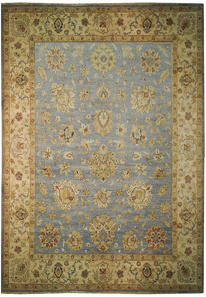 7'11 x 10 Handmade Vegetable Dyed Chobi Rug with Geometric Patterns: 7'11 x 10 Handmade Vegetable Dyed Chobi Rug with Geometric Patterns Free continental US Shipping Enhance your living space with this exquisite 7' 11" x 10' light blue vegetable dyed Chobi rug. Handmad