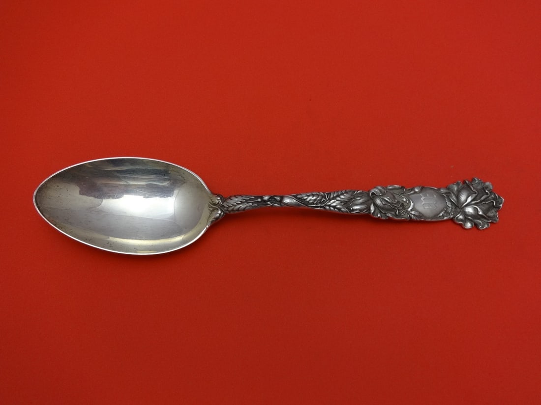 Alvin Bridal Rose Sterling Silver Serving Spoon 8 1/4 inches (1 of 1)