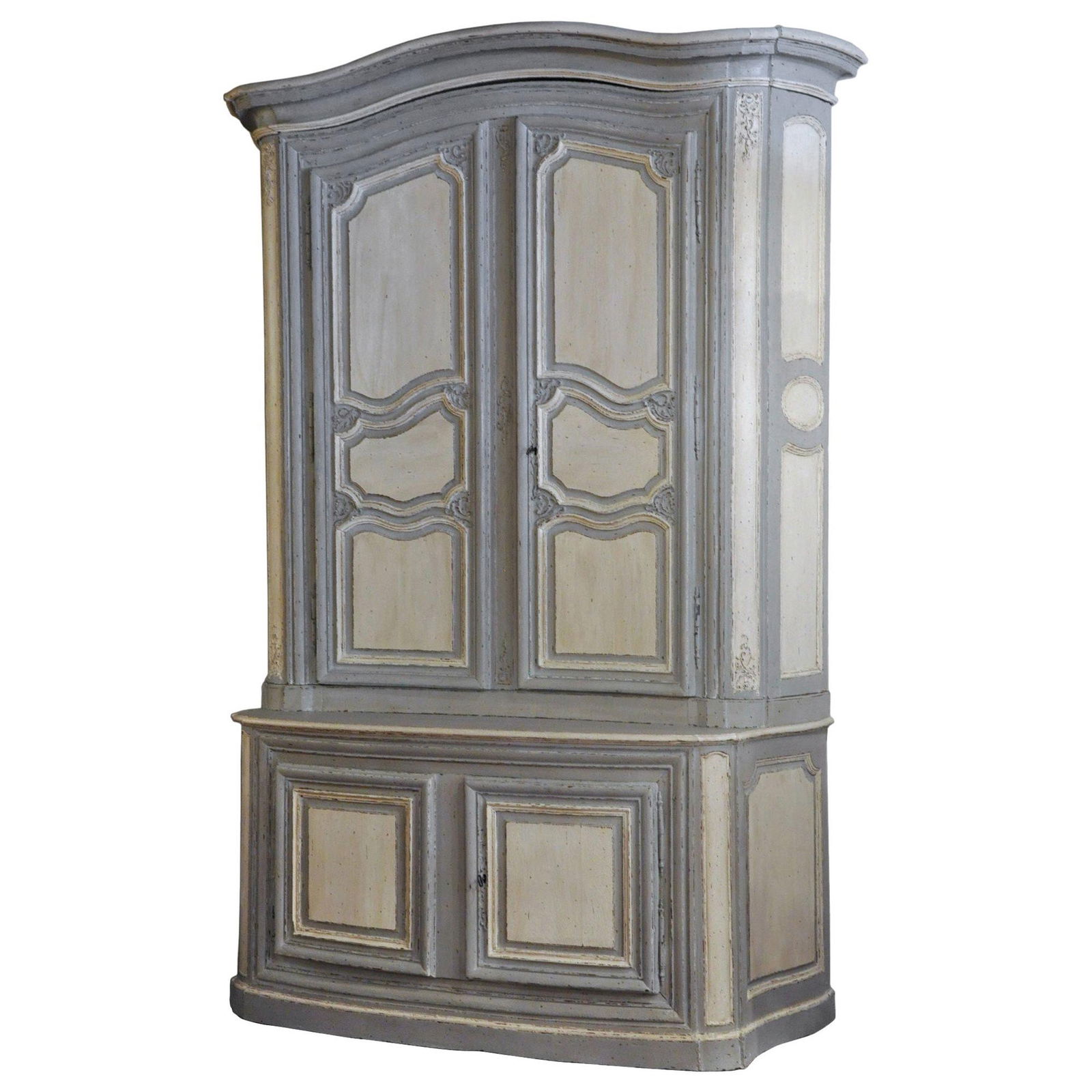 18th Century Louis XIV French Regence Painted Oak Buffet Deux-Corps (1 of 11)