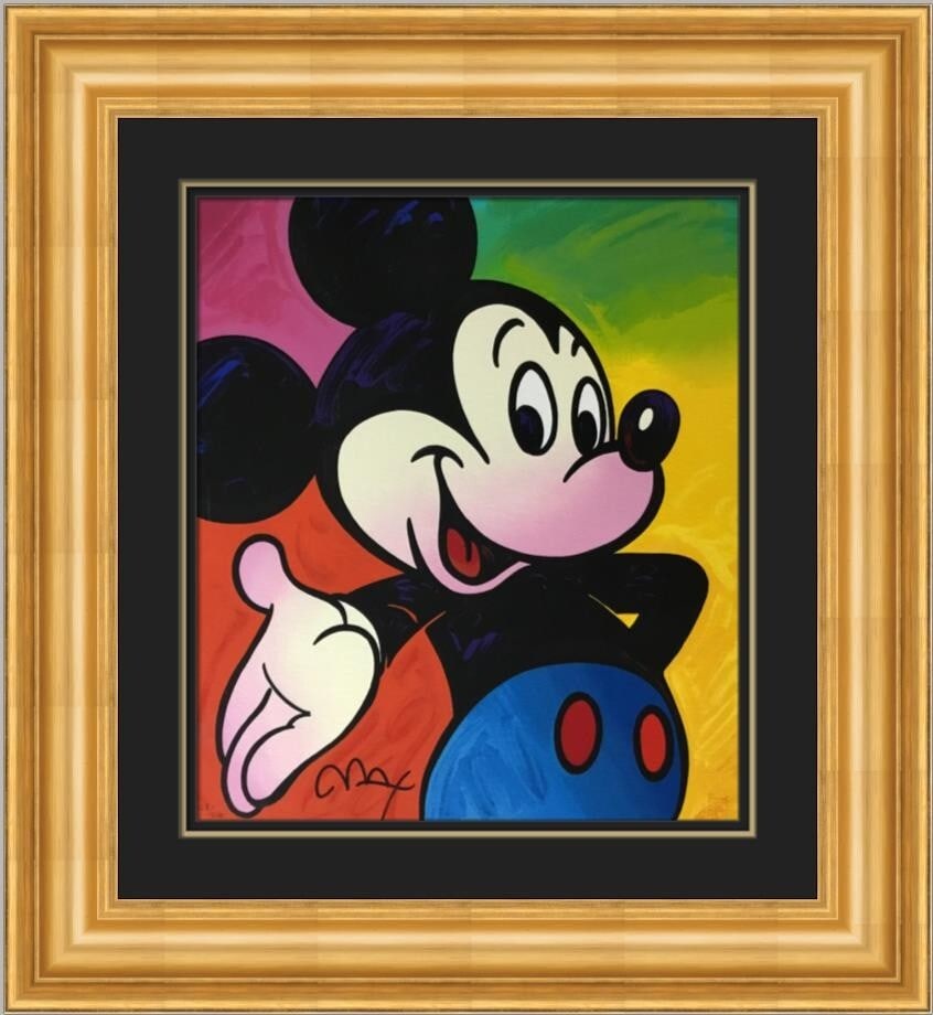 Peter Max Signed Mickey Mouse Disney Suite Serigraph Limited Edition Framed Art (1 of 5)