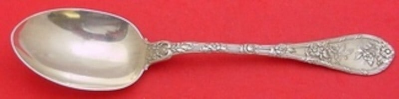 Durgin Dauphin Sterling Silver Serving Spoon 8 1/4 Inches (1 of 2)