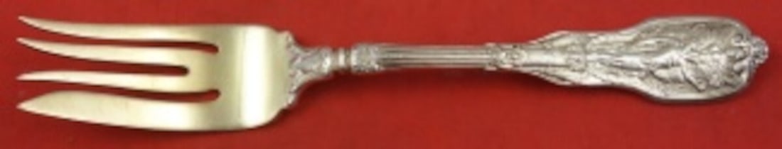 Gorham Mythologique Sterling Silver Fish Salad Fork Gold Washed 6 3/4" (1 of 2)