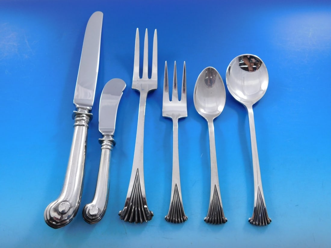 Tuttle Onslow Sterling Silver Flatware Set for 12 72 Pcs with Storage Chest (1 of 5)